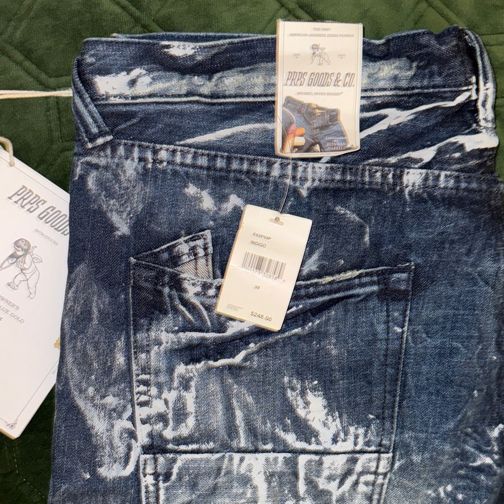 PRPS Indigo Slim Jeans with White Highlights - Picture 4 of 7